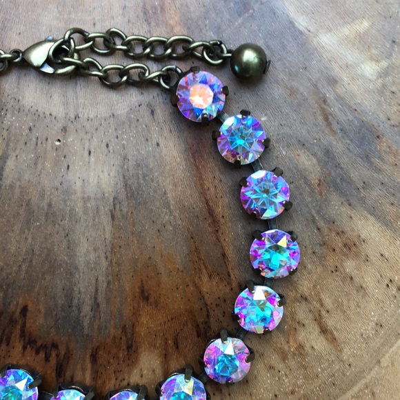 Aurora Borealis Crystal Tennis Bracelet - Picture 8 of 13